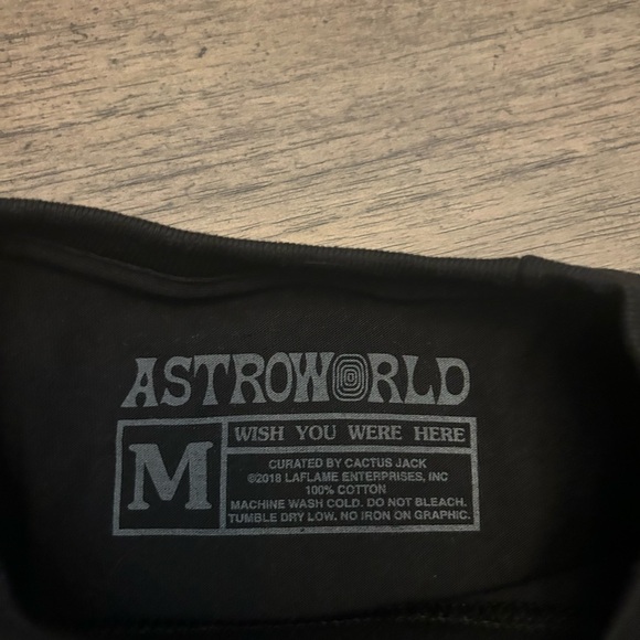 Travis Scott Black Astroworld Tour “Wish You Were Here T-Shirt Size Medium - Picture 5 of 9